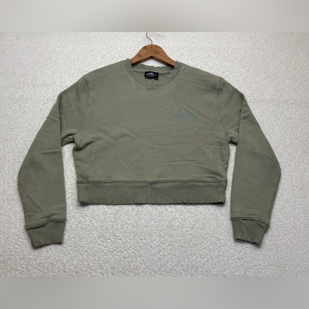 Carbon 38 Women’s Crewneck Sweatshirt Green Size Small - Picture 1 of 6